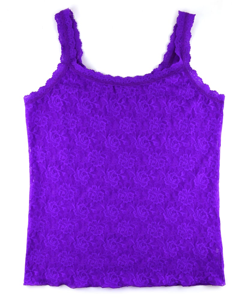 Front of a size 2X SIGNATURE LACE UNLINED CAMISOLE in MAJP-MAJESTIC PURPLE by Hanky Panky. | dia_product_style_image_id:272655